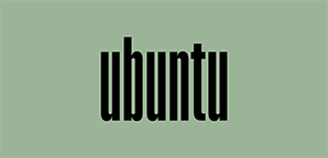 Sobre fundo verde, escrito com letras pretas e grandes: ubuntu
